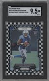 Anthony Richardson from the 2023 Panini Prizm set featuring a Black/White Checker parallel graded by SGC and given an overall grade of 9.5.