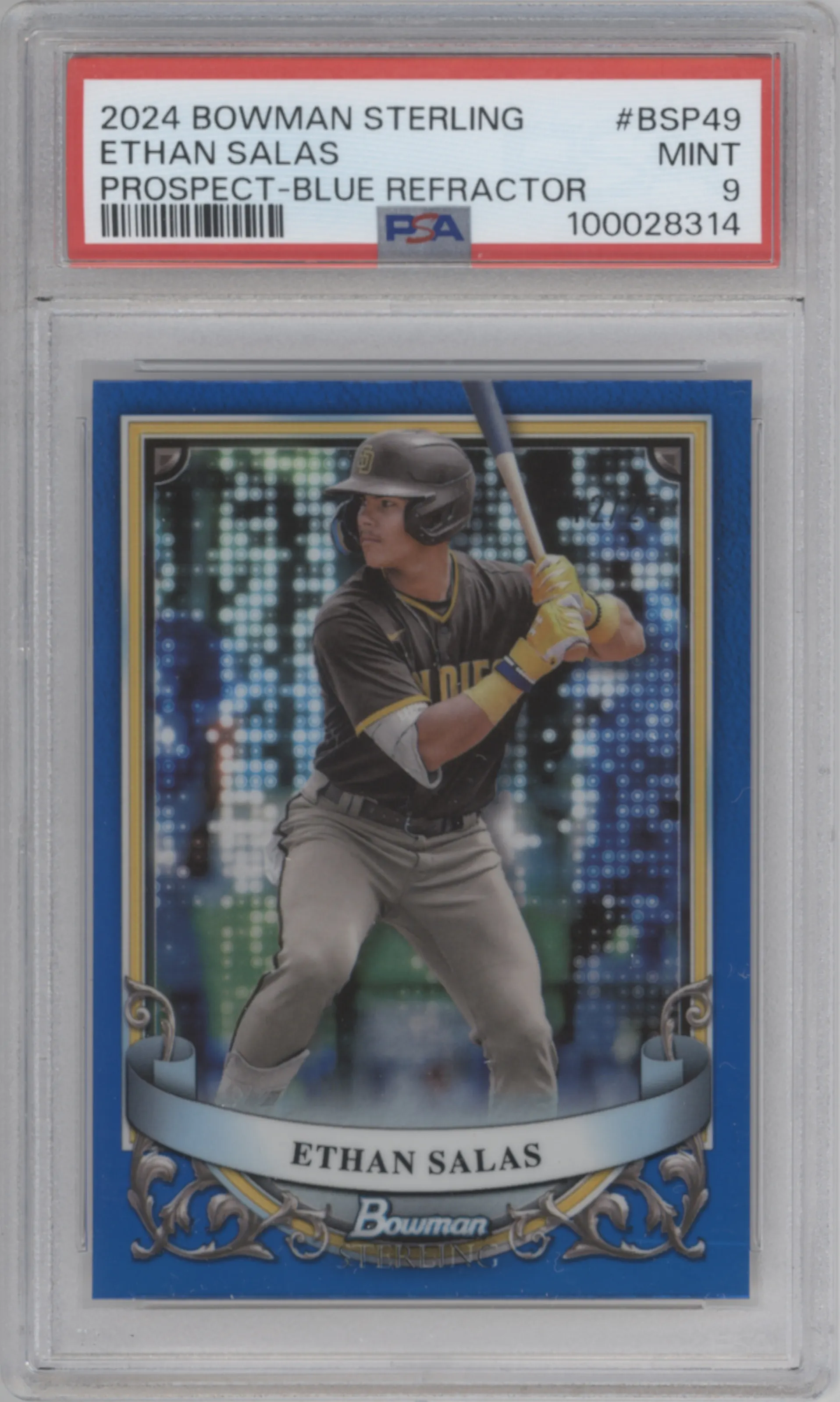 2024 Bowman Sterling Ethan Salas Blue #BSP-49 PSA 9