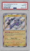 Thundurus from the 2024 Pokemon SV set graded by PSA and given an overall grade of 10.