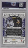 Jordan Addison from the 2023 Panini Obsidian set featuring a Electric Etch Purple parallel graded by PSA and given an overall grade of 9.