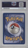 Hitmonlee from the 1999 Pokemon set graded by PSA and given an overall grade of 8.