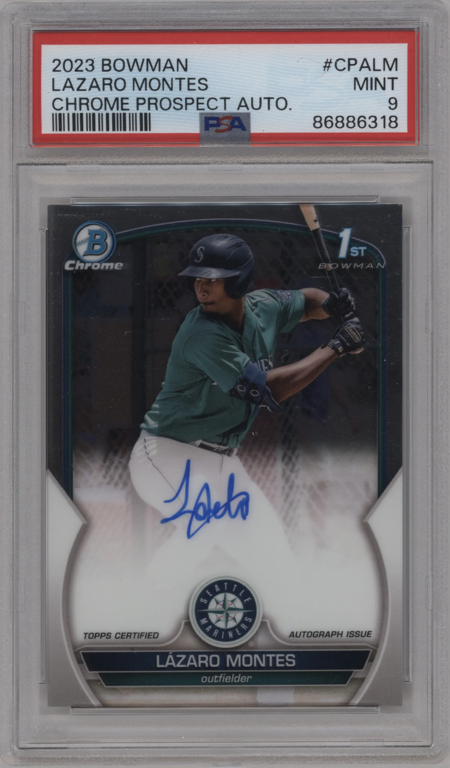 2023 Bowman Chr.Pros.Auto Lazaro Montes #CPA-LM PSA 9