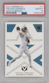 Trevor Lawrence from the 2021 Panini Chronicles set featuring a Bronze parallel graded by PSA and given an overall grade of 10.
