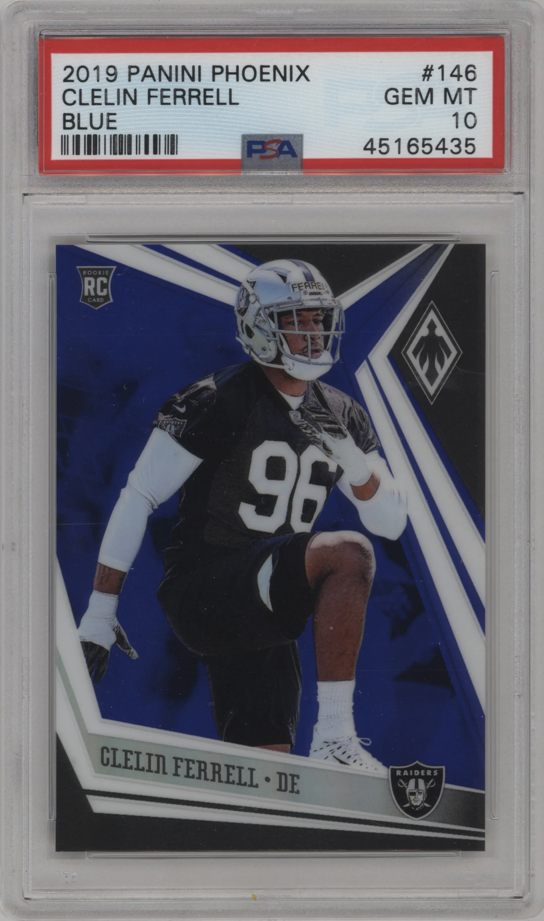 2019 Panini Phoenix Clelin Ferrell Blue PSA 10