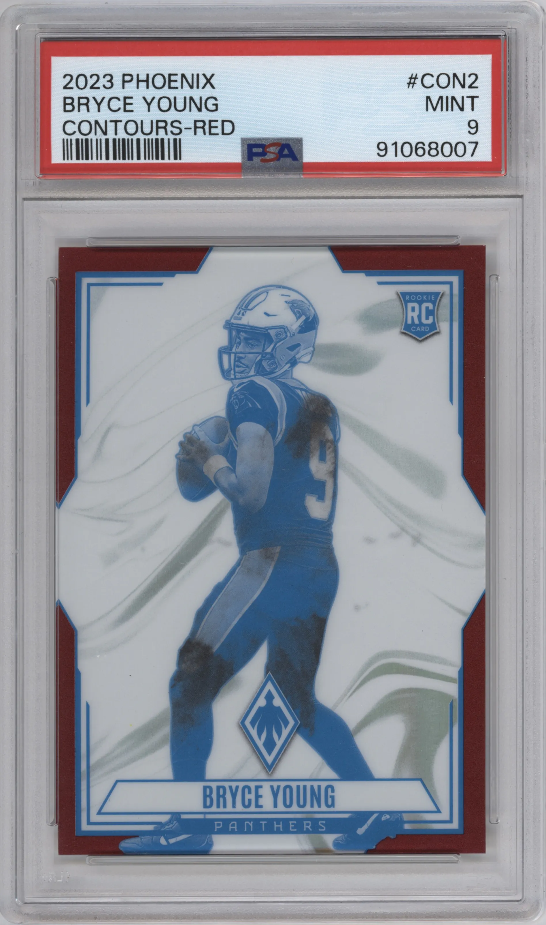 2023 Panini Phoenix Contours Bryce Young Red #CON-2 PSA 9