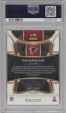 Younghoe Koo from the 2023 Panini Select set featuring a Gold Dragon Scale parallel graded by PSA and given an overall grade of 10.
