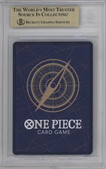 Boa Hancock from the 2024 One Piece JPN set featuring a Manga Art parallel graded by Beckett and given an overall grade of 10.