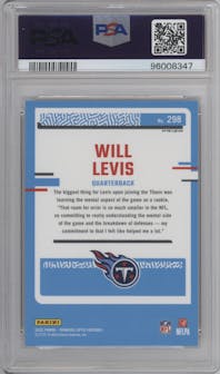 Will Levis from the 2023 Donruss Optic set featuring a Fire parallel graded by PSA and given an overall grade of 10.