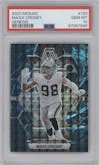 Maxx Crosby from the 2023 Panini Mosaic set featuring a  Genesis parallel graded by PSA and given an overall grade of 10.