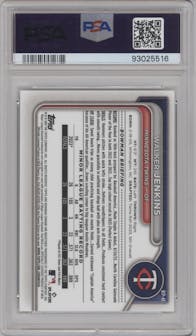 Walker Jenkins from the 2024 Bowman set graded by PSA and given an overall grade of 9.