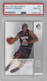Kawhi Leonard from the 2011-12 SP Authentic set graded by PSA and given an overall grade of 10.