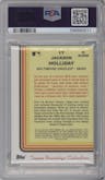 Jackson Holliday from the 2024 Topps Brooklyn Collection set featuring a Chartreuse parallel graded by PSA and given an overall grade of 10.