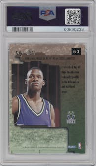 Ray Allen from the 1996-97 Skybox Premium set graded by PSA and given an overall grade of 7.