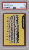 New York Yankees Team from the 1962 Topps set graded by PSA and given an overall grade of 5.