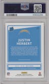 Justin Herbert from the 2020 Panini Donruss Optic set graded by PSA and given an overall grade of 10.