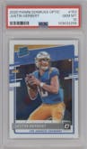 Justin Herbert from the 2020 Panini Donruss Optic set graded by PSA and given an overall grade of 10.