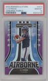 C.J. Stroud from the 2023 Panini Rookies & Stars set featuring a Purple parallel graded by PSA and given an overall grade of 10.