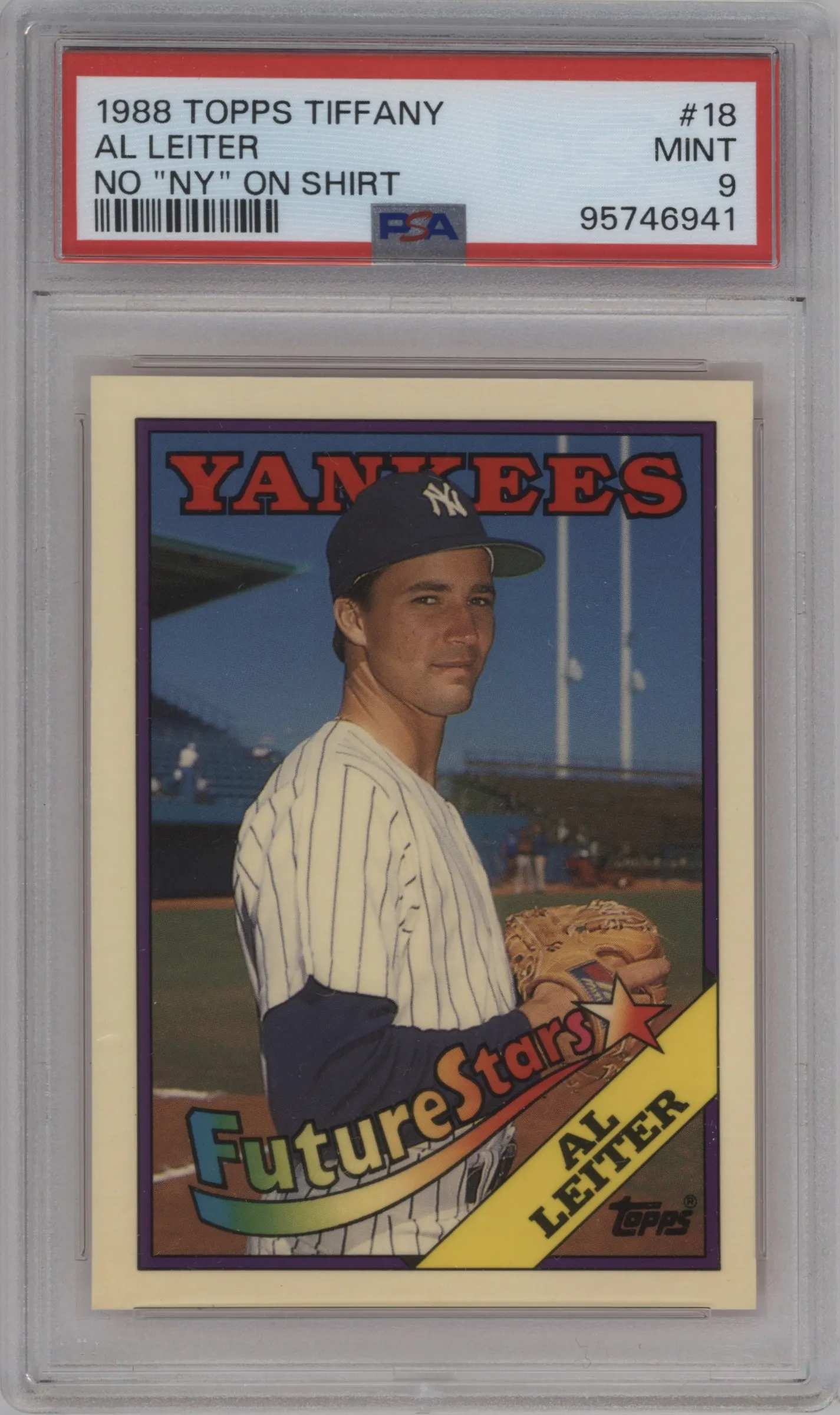 1988 Topps Al Leiter Tiffany #18 PSA 9