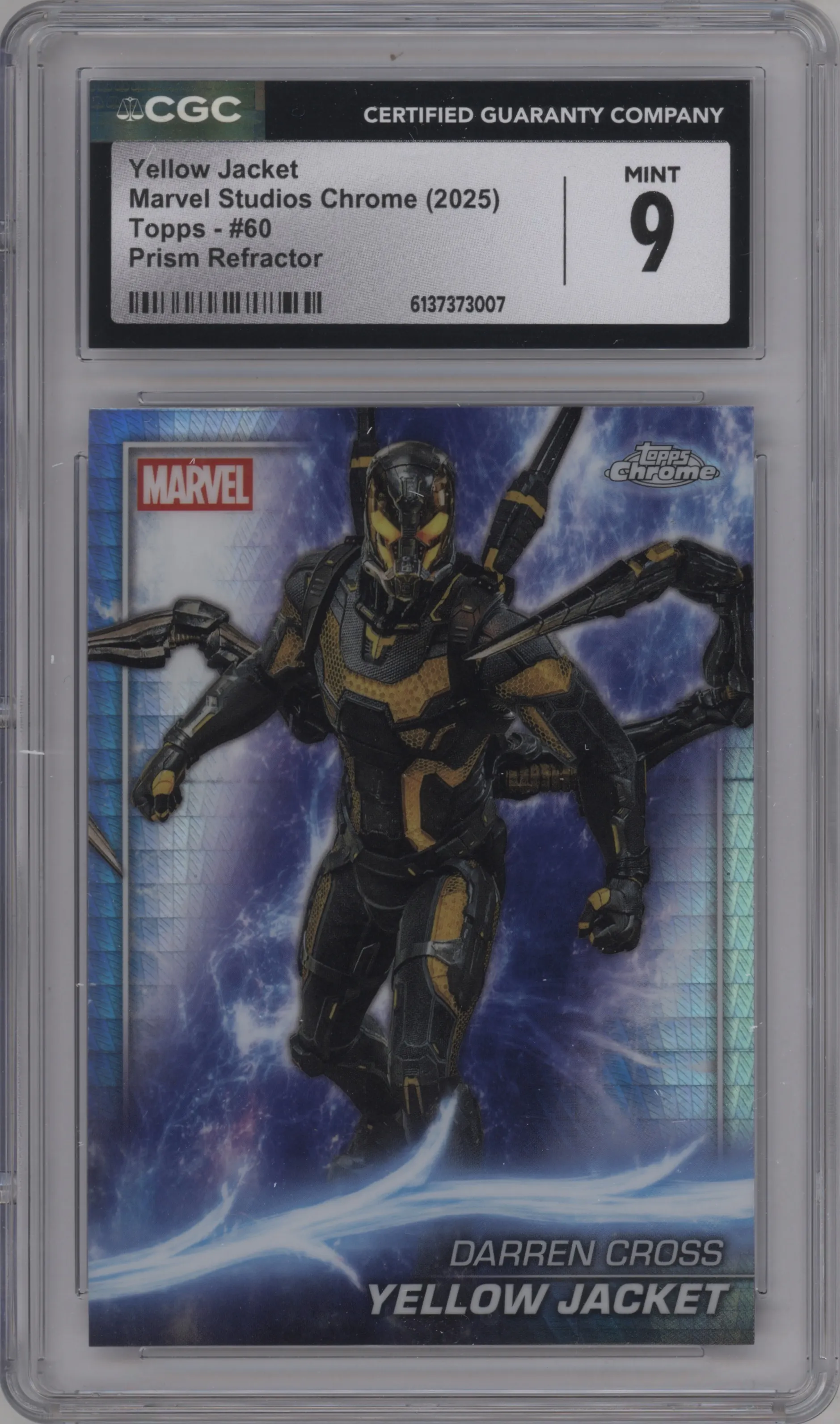 2025 Topps Chrome Marvel Studios Yellow Jacket Prism Refractor #60 CGC 9