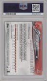 Rafael Devers from the 2018 Topps Chrome set featuring a Prism Refractor parallel graded by PSA and given an overall grade of 9.