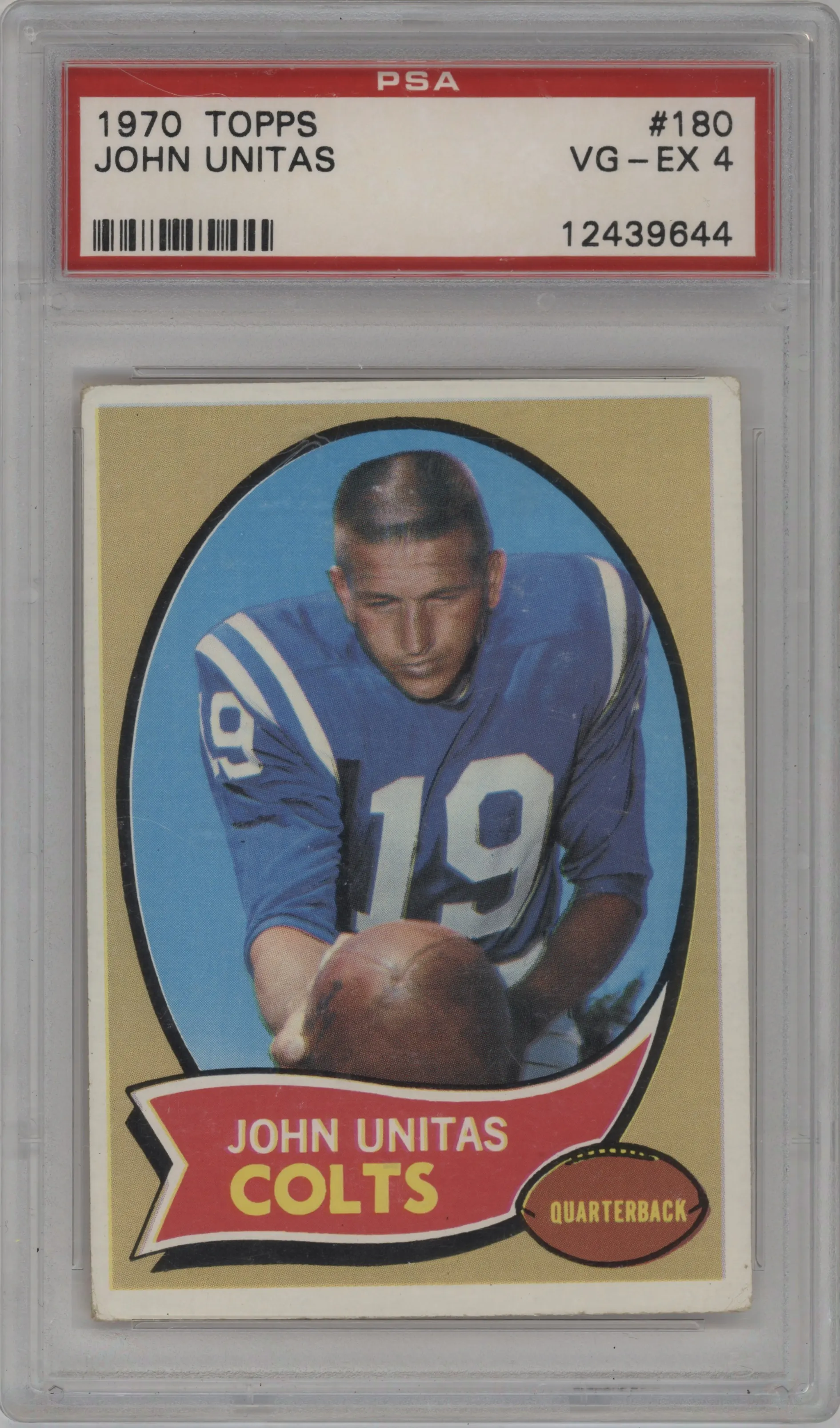 1970 Topps John Unitas PSA 4