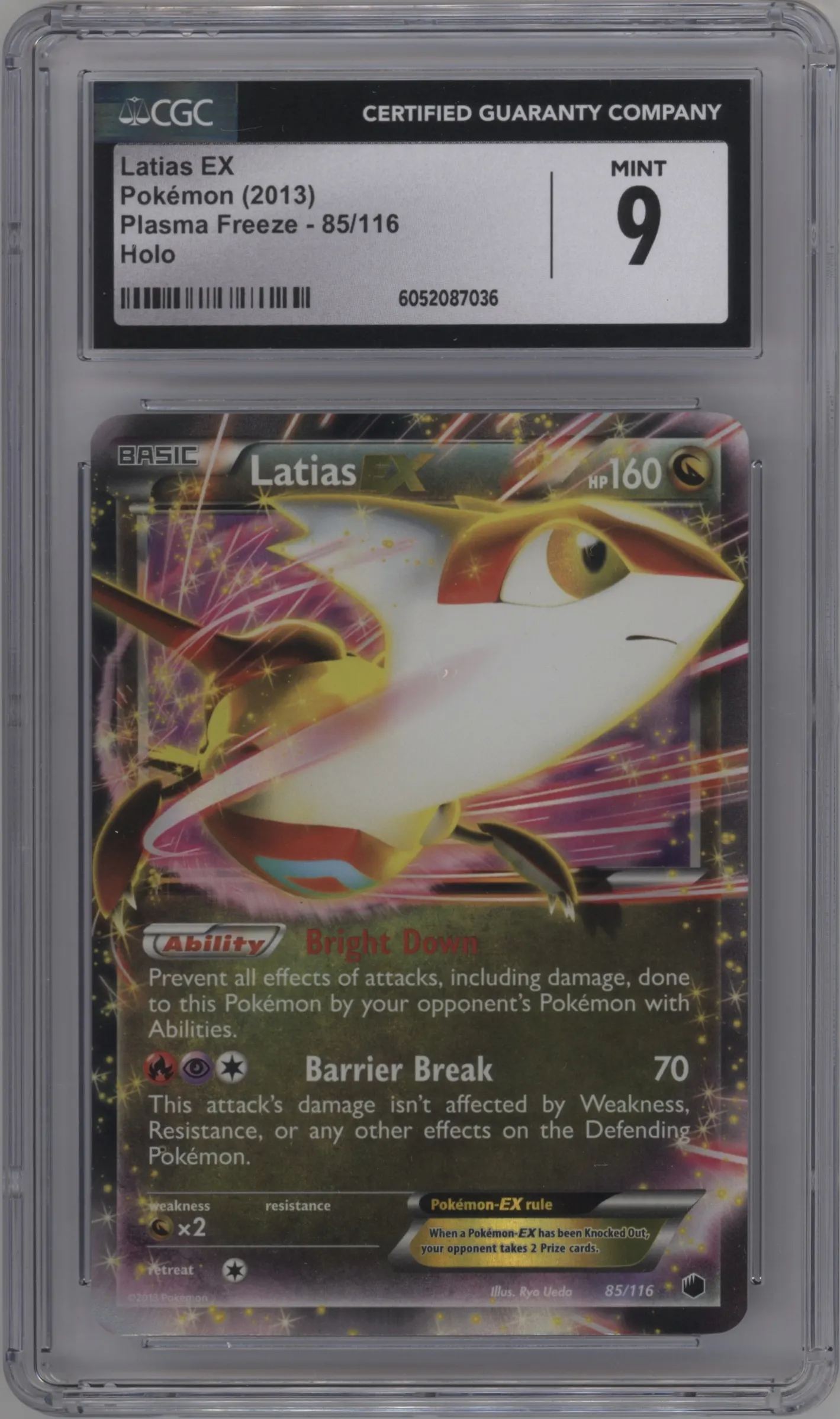 2013 Pokemon B&W Plasma Freeze Latias EX #85 CGC 9