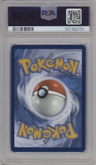 Rayquaza VMAX from the 2022 Pokemon SWSH set graded by PSA and given an overall grade of 10.