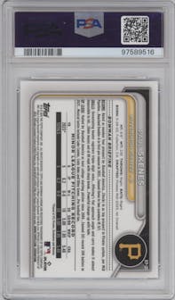 Paul Skenes from the 2024 Bowman Mega Box set graded by PSA and given an overall grade of 10.