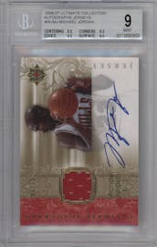 Michael Jordan from the 2006-07 Upper Deck Ultimate Collection set graded by Beckett and given an overall grade of 9.