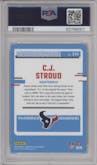 C.J. Stroud from the 2023 Donruss Optic set graded by PSA and given an overall grade of 9.