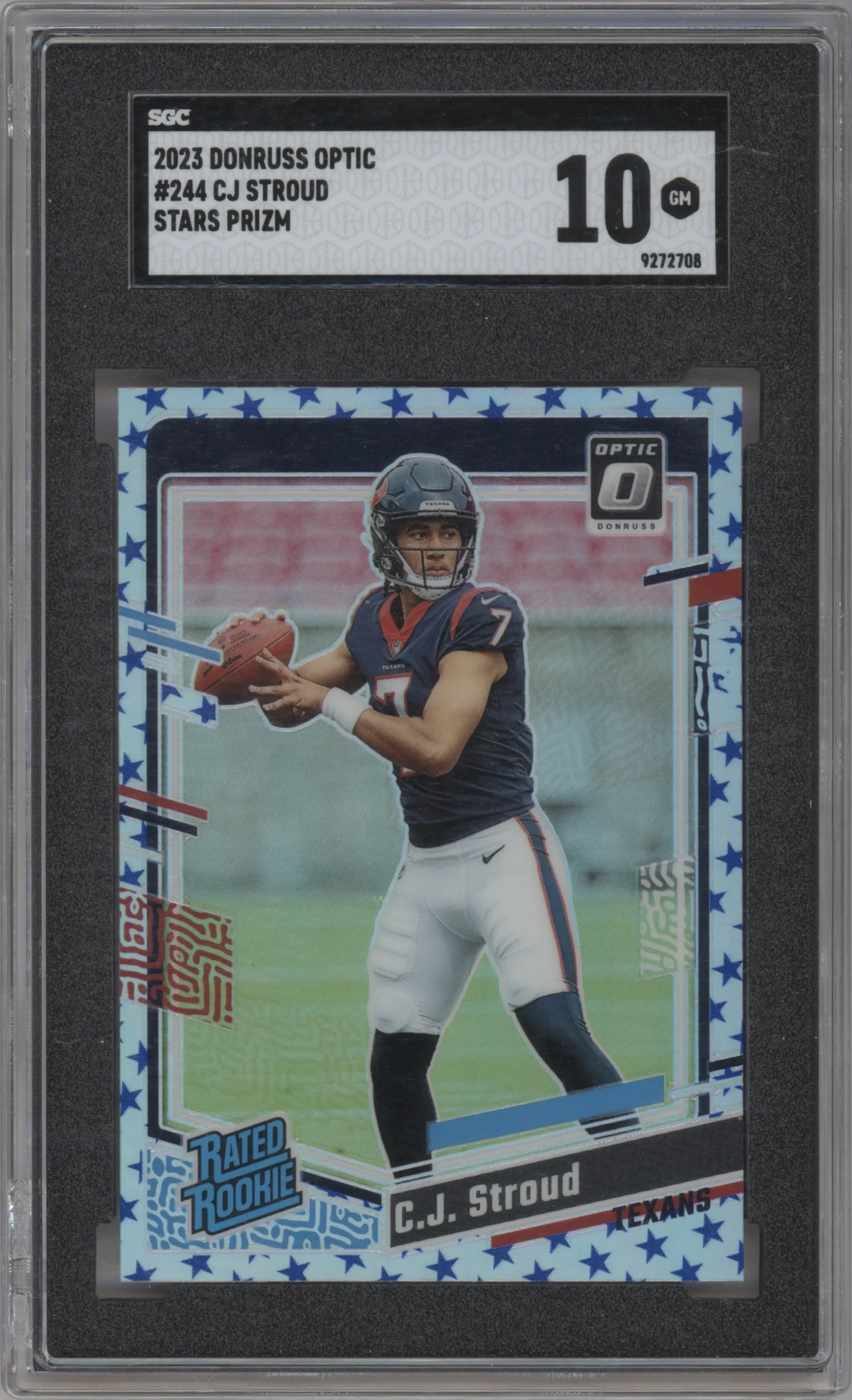 2023 Donruss Optic Rated Rookie C.J. Stroud Stars SGC 10