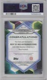 Tetairoa McMillan from the 2023 Bowman University's Best  set featuring a Orange Geometric parallel graded by PSA and given an overall grade of 9.