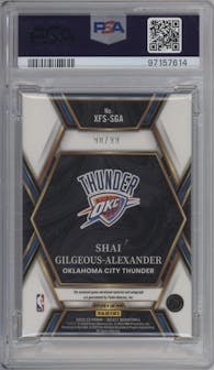 Shai Gilgeous-Alexander from the 2022-23 Panini Select set graded by PSA and given an overall grade of 9.