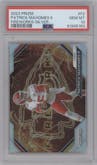 Patrick Mahomes II from the 2023 Panini Prizm set featuring a Silver Prizm parallel graded by PSA and given an overall grade of 10.