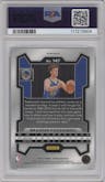 Brandin Podziemski from the 2023-24 Panini Prizm set featuring a Fast Break Blue Prizm parallel graded by PSA and given an overall grade of 10.