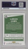 LeBron James from the 2020-21 Panini Donruss Optic set featuring a Fanatics Box Set parallel graded by PSA and given an overall grade of 10.