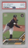 Paul Skenes from the 2024 Topps Now MLB All-Star Game set graded by PSA and given an overall grade of 10.