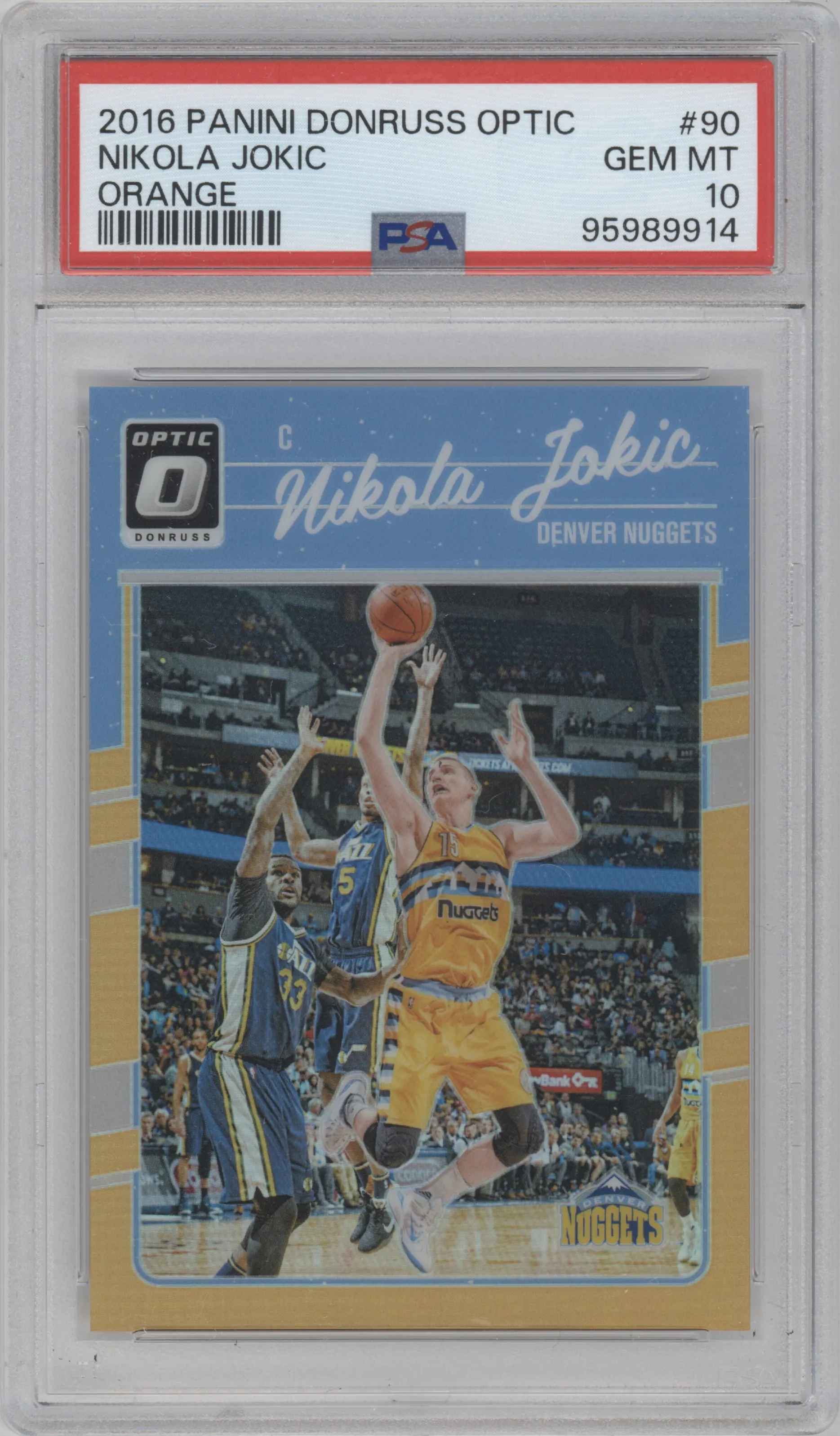 2016 Panini Donruss Optic Nikola Jokic Orange #90 PSA 10