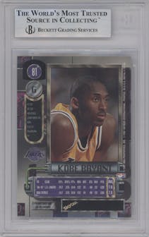 Kobe Bryant from the 1997-98 Metal Universe set graded by Beckett and given an overall grade of 9.