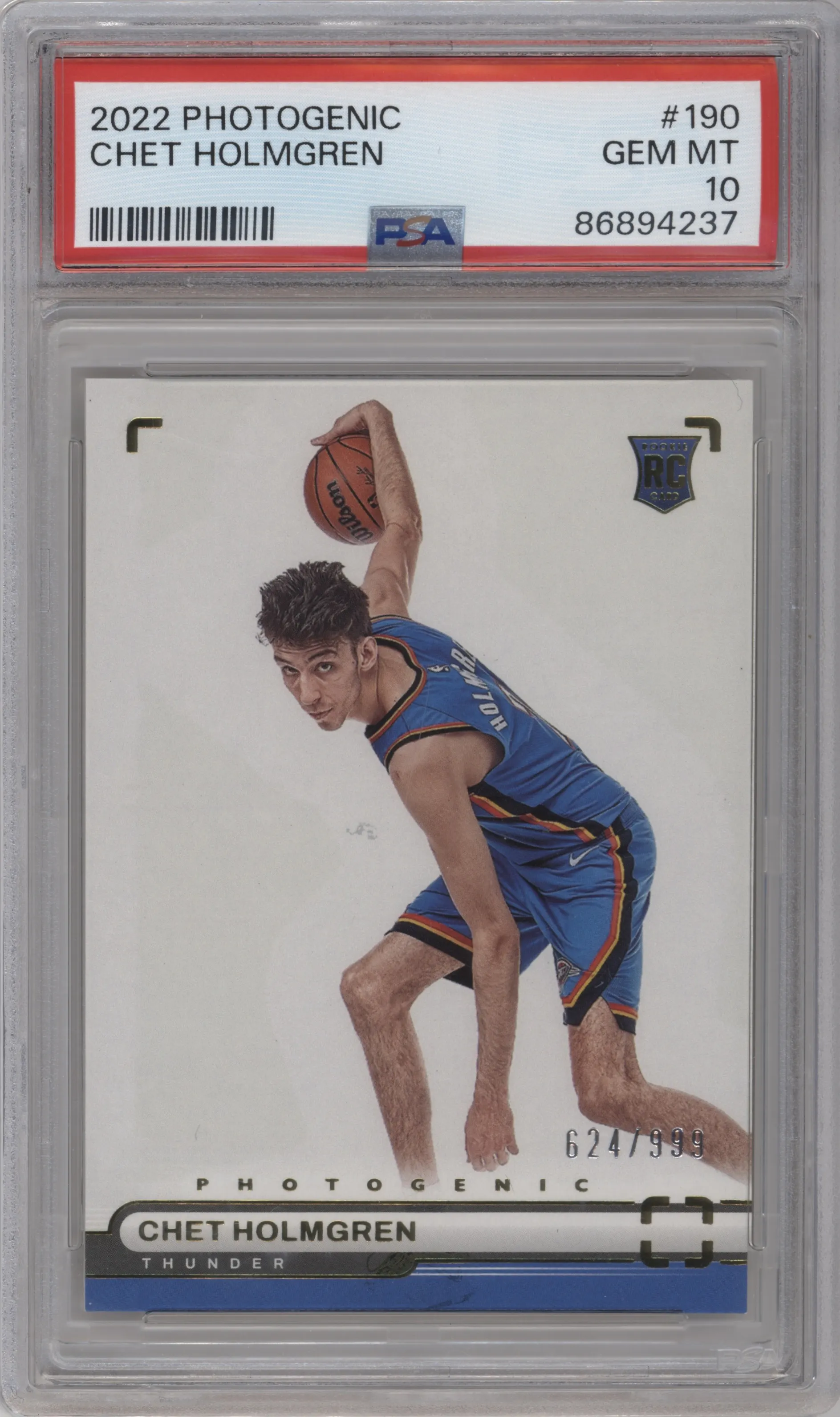 2022 Panini Photogenic Chet Holmgren #190 PSA 10