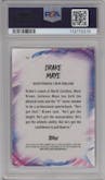 Drake Maye from the 2024 Topps Chrome set featuring a X-Fractor parallel graded by PSA and given an overall grade of 10.