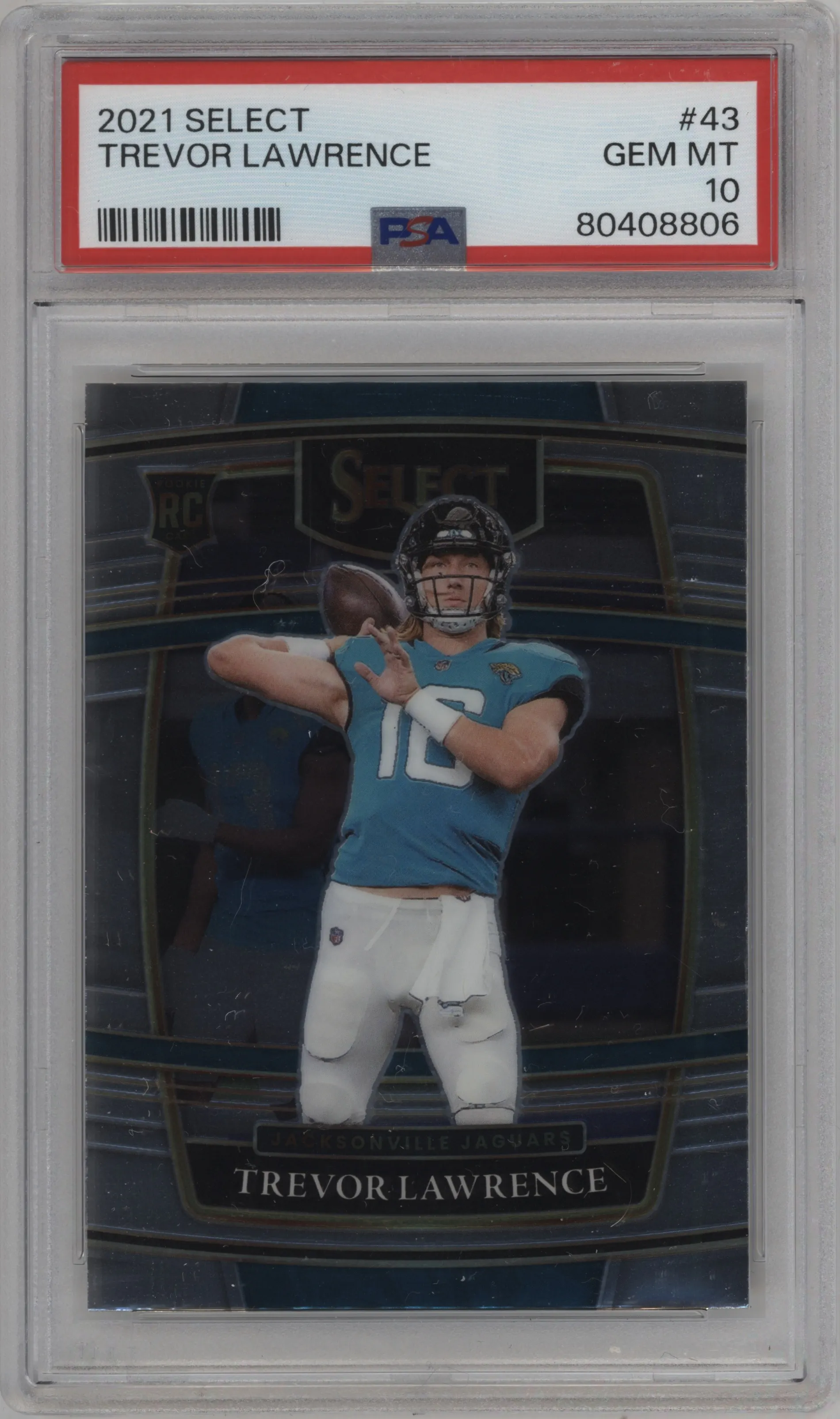 2021 Panini Select Trevor Lawrence #43 PSA 10