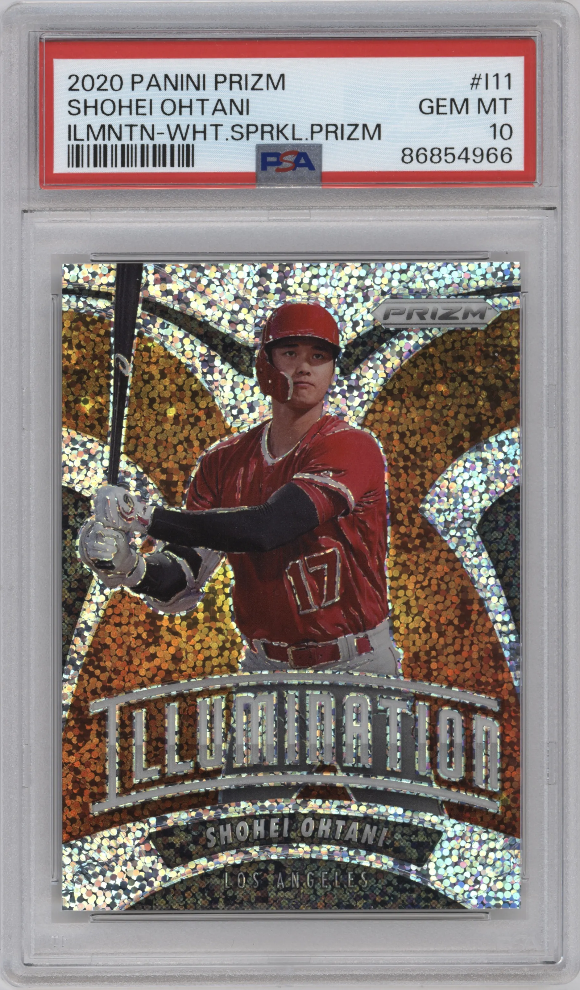 2020 Panini Prizm Illumination Shohei Ohtani White Sparkle Prizm #I-11 PSA 10