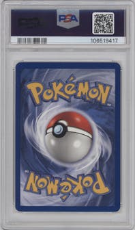 Pidgeot from the 1999 Pokemon set graded by PSA and given an overall grade of 9.