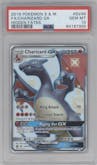 Charizard GX from the 2019 Pokemon S&M  set graded by PSA and given an overall grade of 10.