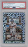 Eli Manning from the 2023 Donruss Optic set graded by PSA and given an overall grade of 10.