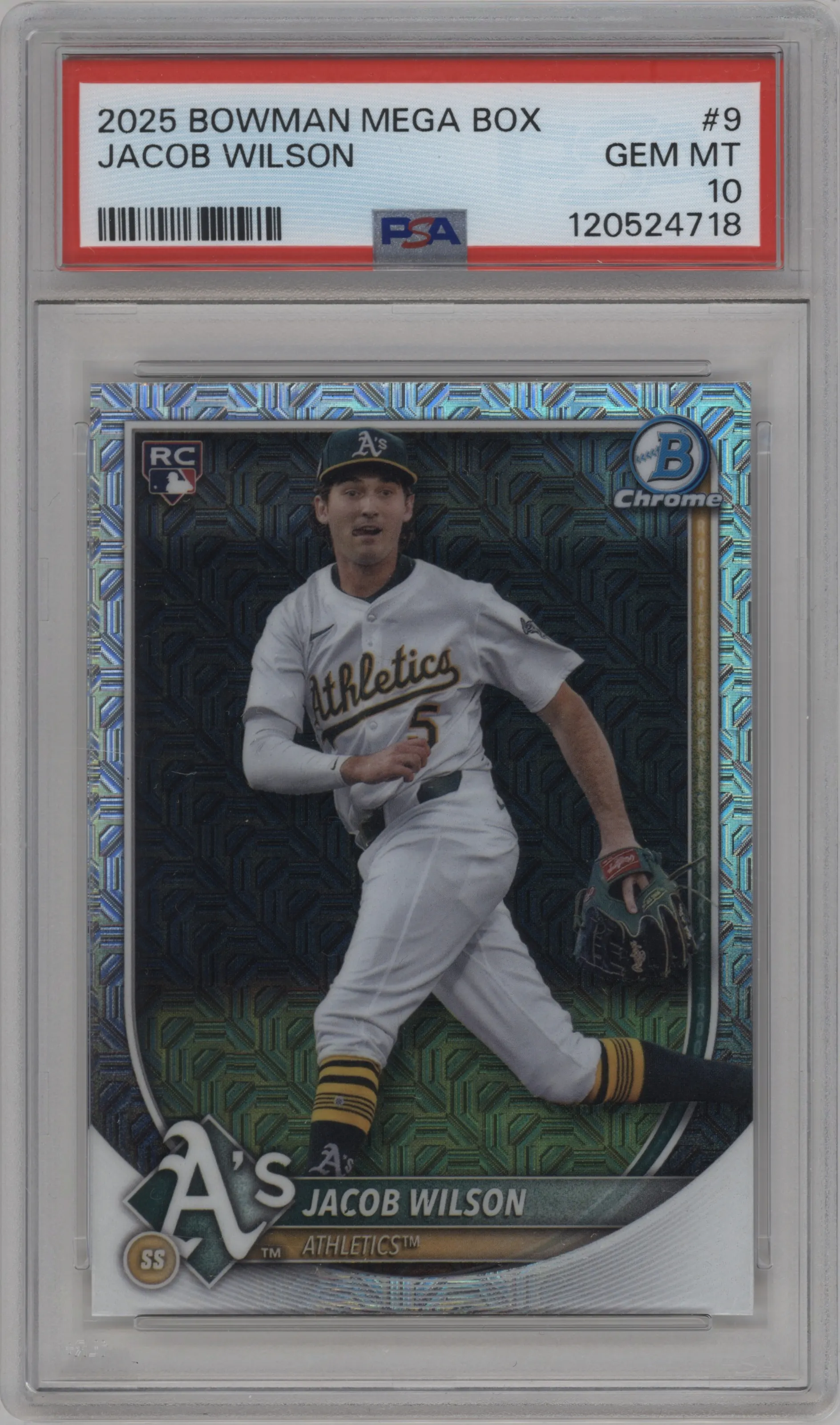 2025 Bowman Mega Box Chrome Jacob Wilson PSA 10