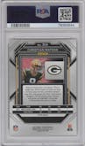 Christian Watson from the 2022 Panini Prizm set featuring a Black & Red Checker parallel graded by PSA and given an overall grade of 9.