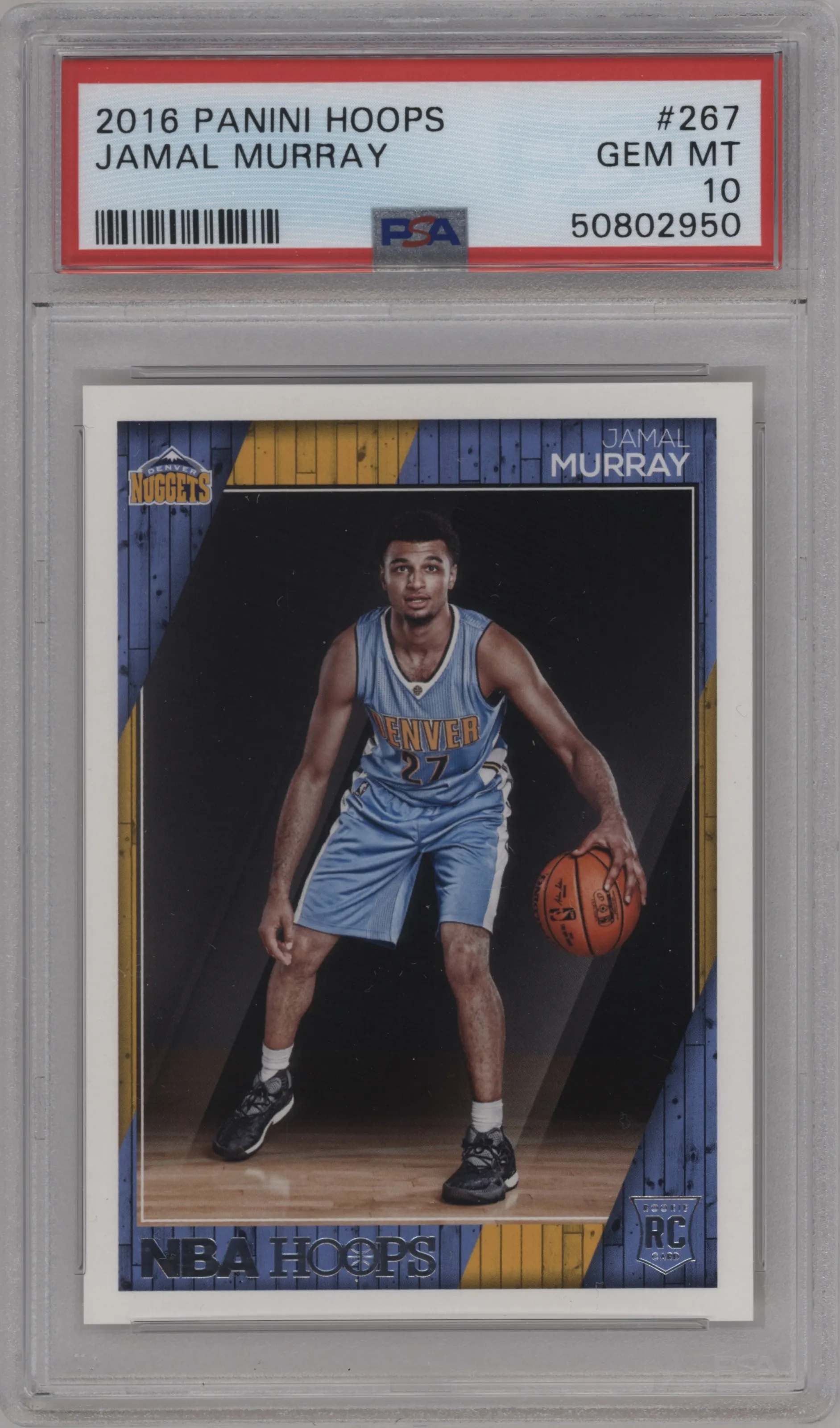 2016 Panini NBA Hoops Jamal Murray PSA 10