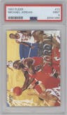 Michael Jordan from the 1997-98 Fleer set graded by PSA and given an overall grade of 9.